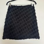 Loft  By ANN TAYLOR  black poly Polka-dot Fringe Mini Skirt Photo 0