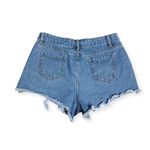 SheIn  Medium Wash Distressed High Rise Denim Shorts Photo 4