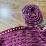 Shade & Shore Women's Pink Crochet Bandeau Bikini Top - Size 34DD - NWT Photo 6