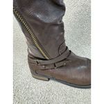 Rampage  Idella Women's 10 M Brown Riding Boots Side, Zip Low Heel Knee-High Photo 13