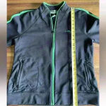 Ralph Lauren Lauren  Active Full Zip Jacket Black with Green Trim Size Large Photo 7