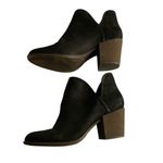 Lucky Brand Western Block Heel Suede Booties Black  Size 7.5 Photo 1