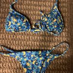 SheIn Ditsy Floral Micro Triangle Thong Bikini Swimsuit Photo 0