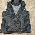 Odyn Black Vest Vegan Women ZIP Up Pockets Large EUC Photo 1