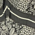 Vintage 90s Bohemian Floral Patchwork Full Circle Skirt One Size Indian Cotton Black Photo 4