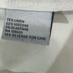 Per Se  by‎ Carlisle Ivory Linen Blend Blazer Size 14 Single Button Notch Collar Photo 7