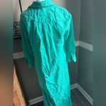 L'Agence L’agence Cameron Long Shirt Dress Women's Pop Green Linen Size XS Photo 2