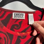 Chico's VTG Y2K AOP Fire Swirl Long Sleeve Top Womens S Grunge 90s Punk Goth 90s‎ 00s Photo 2