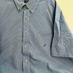 Nautica  Sanded Poplin Men's Blue Short Sleeve Shirt Photo 2