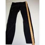 Lululemon ‎ Black High Rise Workout Leggings Cropped Zipper Pockets 6 Photo 1