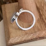 Rainbow Moonstone And Garnet Solid Sterling Silver Ring Size 6 Red Photo 5