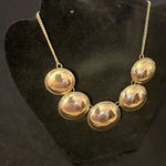 ROUND SHINY GOLDEN DISKS beautiful necklace Photo 3