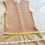 Howard Wolf Vintage Striped Sleeveless Knit Knee Length Dress Tan Orange Size 4 Photo 9