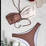 Boutique Colorblock three pieces set brown/cream Photo 3