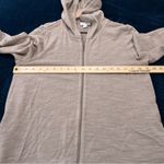 Pure Jill Neutral Tan Cotton Terry Longline Peplum Ruffle Hem Zip Hoodie‎ Jacket Size undefined Photo 14