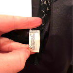 Vtg Komar Black Slip Dress Silky Lace Trim Side Slit Dress Sz 36 Average Photo 9