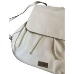 Victoria's Secret Victoria’s Secret White Faux Leather Pull String Backpack Casual Shoulder Bag Photo 1