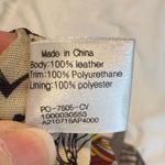 The Sak  Iris Metallic Silver Leather Crossbody Bag Purse Bird Floral Lining Photo 14