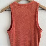 Topshop Red Orange Ribbed Tie Dye Tank Dress US 8 Photo 10