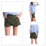 Madewell Desert Green Pull On Shorts Pockets Elastic Waist Women's Size XS Photo 1