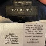 Talbots Womens Pants Blue Lobster Crab Embroidered Perfect Crop Curvy 14 Petite Photo 8