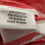 Atlantic Pacific x Lake Striped Collared Shirt Dress Large Coral White Poplin Red Photo 4