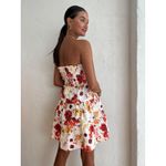 Shona joy  Kalani Shirred Strapless Mini Dress In Coconut/Multi Tiered Floral 2 Photo 2