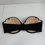 Victoria's Secret Victoria Secret 32DD Biofit Strapless Bra Underwire Satin Lined Cup Black Photo 3