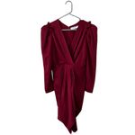 ASTR The Label Red Alma Long Sleeve Draped Mini Dress Women’s Size Small Photo 3