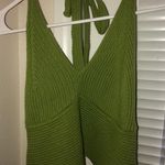 Knitted Green Crop Top Size L Photo 0