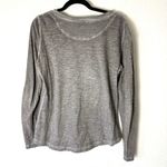 Free People  Tiger Eyes Metallic Sequin Gray Long Sleeved Top Size Medium Photo 1