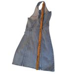 Gap Denim Halter Dress Button Front Blue Jean Size 8 Collared Jumper Photo 7