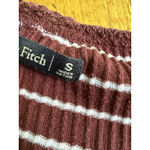 Abercrombie & Fitch vtg  striped y2k henley top S babydoll ribbed bella swan Lace Photo 3