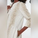 Tuckernuck Tan and White Patterned Blouse Size L Photo 3