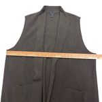 Eileen Fisher  Brown Lightweight Boiled Wool shawl collar longline vest Photo 5