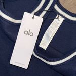 Alo Yoga Alo Navy and White Tennis Club Tank Top Photo 3