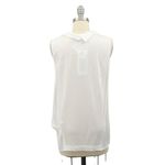 NWT Hanii Y Nordstrom Ivory Satin Front Cowl Neck Sleeveless Blouse Top 42 White Size L Photo 4