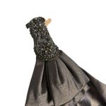 Teri Jon Metallic Gold One Shoulder Embellished Trumpet Formal Gown 8 Photo 7