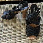 Coach  Adrienne Strappy‎ Slingback Block Heel black Sandals 9 Classic luxury Photo 0