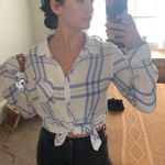 Allison Joy  Blue And White Plaid Button Up Photo 0