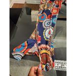 Win Win Women's Multicolor Polyester Mid Rise Slit Accents Trouser Size X Photo 9