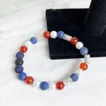 Aromatherapy Lava Stone Handmade Beaded Bracelet Photo 0