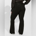 Torrid  Black Glittery New Years Pull-On Flare Stretch Lurex Pants - size 1 Photo 10