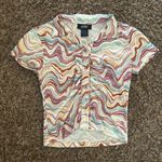 Marbled crop top Multiple Photo 2