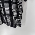 Lavish Vintage Y2K  Black & Gray Windowpane Printed Ruched Blouse Size 1X Photo 2