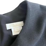 Shoshanna  Solid Black Scalloped Crepe Short Sleeve Top Size 0 Photo 2