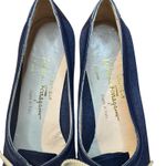 Salvatore Ferragamo  Boutique Espadrille 9bbbb‎ Wedge Shoes Womens Canvas Italy Photo 2