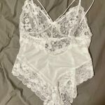 Sexy White Teddy Lingerie Lace XL Photo 2