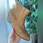 Mossimo Supply Co Boots Womens 6.5 Western Ankle Bootie Brown Faux Suede Heels Photo 6