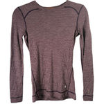 Smartwool Merino 250 Base Layer Striped Pattern Purple Crew Outdoor Womens XS Photo 0